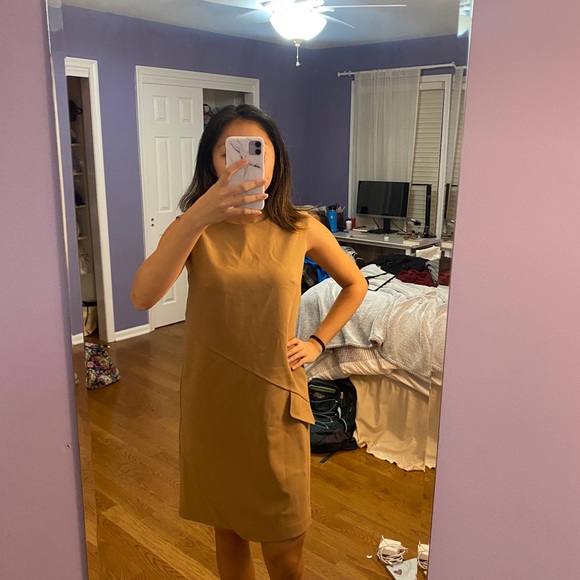 NWOT halogen tan knee length dress - Picture 3 of 7